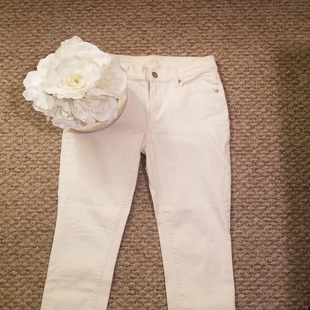 Loft size 4 off white jeans - Picture 2 of 6